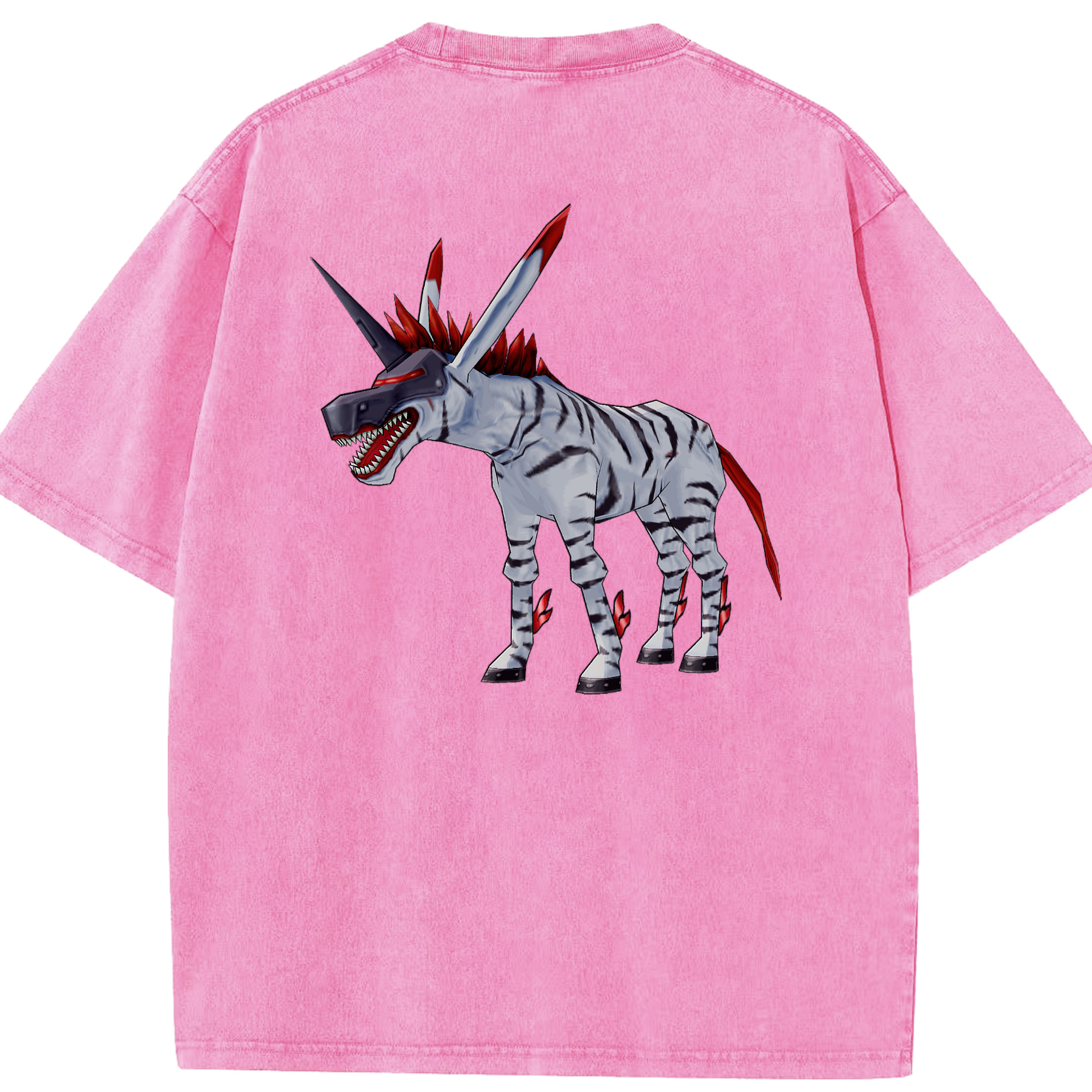 （画像用） Digimon デジタルモンスター/デジモン 綿100% ヴィンテージ風 半袖Tシャツ（背面プリント）